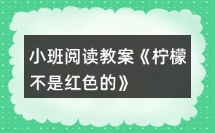 小班閱讀教案《檸檬不是紅色的》