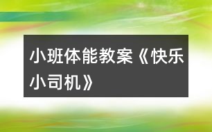 小班體能教案《快樂小司機》