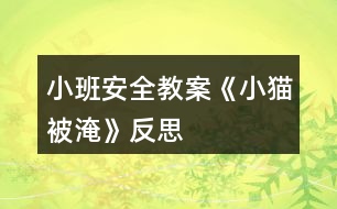 小班安全教案《小貓被淹》反思