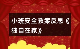 小班安全教案反思《獨(dú)自在家》