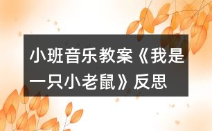 小班音樂教案《我是一只小老鼠》反思