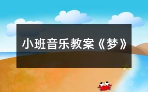 小班音樂教案《夢》