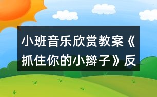 小班音樂欣賞教案《抓住你的小辮子》反思