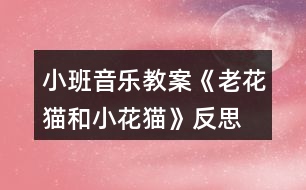 小班音樂教案《老花貓和小花貓》反思