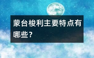 蒙臺(tái)梭利主要特點(diǎn)有哪些？