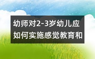 幼師對(duì)2-3歲幼兒應(yīng)如何實(shí)施感覺教育和藝術(shù)教育活動(dòng)（原創(chuàng)）