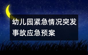 幼兒園緊急情況、突發(fā)事故應(yīng)急預(yù)案