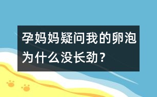 孕媽媽疑問：我的卵泡為什么沒長(zhǎng)勁？