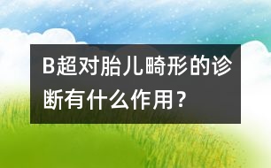 B超對胎兒畸形的診斷有什么作用？