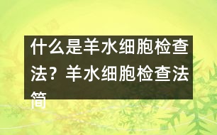 什么是羊水細胞檢查法？羊水細胞檢查法簡介