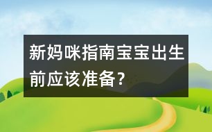 新媽咪指南：寶寶出生前應(yīng)該準(zhǔn)備？