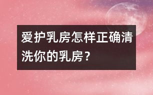 愛護乳房：怎樣正確清洗你的乳房？