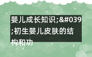 嬰兒成長知識;'初生嬰兒皮膚的結(jié)構(gòu)和功能不完善