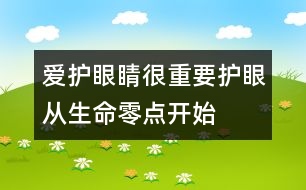 愛護眼睛很重要：護眼從生命零點開始