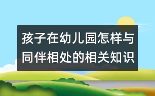 孩子在幼兒園怎樣與同伴相處的相關(guān)知識