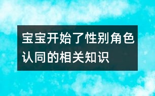 寶寶開始了性別角色認(rèn)同的相關(guān)知識(shí)