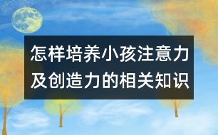 怎樣培養(yǎng)小孩注意力及創(chuàng)造力的相關(guān)知識(shí)