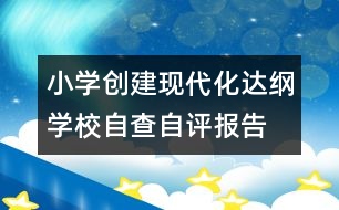 小學創(chuàng)建現(xiàn)代化達綱學校自查自評報告