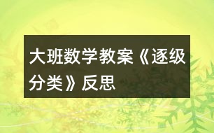 大班數(shù)學(xué)教案《逐級(jí)分類(lèi)》反思