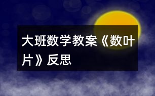 大班數學教案《數葉片》反思