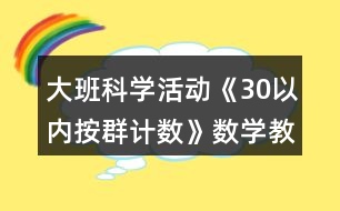 大班科學(xué)活動(dòng)《30以內(nèi)按群計(jì)數(shù)》數(shù)學(xué)教案