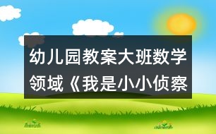 幼兒園教案大班數學領域《我是小小偵察兵》反思