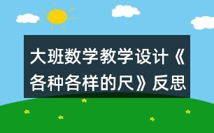 大班數(shù)學(xué)教學(xué)設(shè)計(jì)《各種各樣的尺》反思