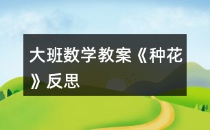 大班數(shù)學教案《種花》反思