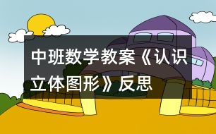 中班數(shù)學教案《認識立體圖形》反思