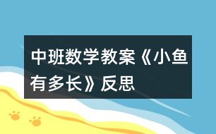 中班數(shù)學(xué)教案《小魚有多長(zhǎng)》反思