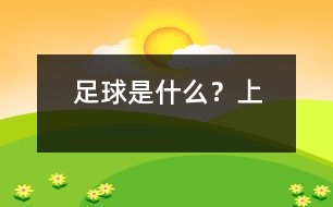 足球是什么？（上）