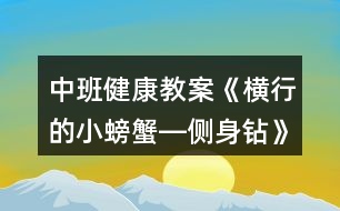 中班健康教案《橫行的小螃蟹―側身鉆》反思