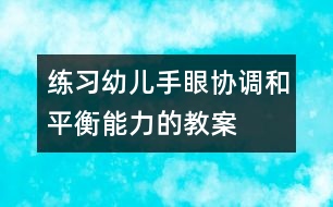 練習幼兒手眼協(xié)調(diào)和平衡能力的教案