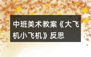 中班美術(shù)教案《大飛機(jī)、小飛機(jī)》反思