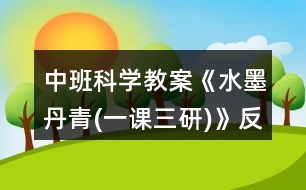 中班科學教案《水墨丹青(一課三研)》反思