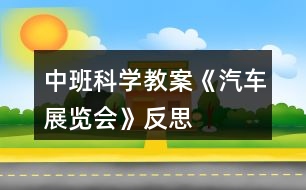 中班科學教案《汽車展覽會》反思