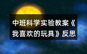 中班科學實驗教案《我喜歡的玩具》反思