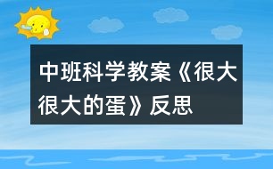 中班科學(xué)教案《很大很大的蛋》反思