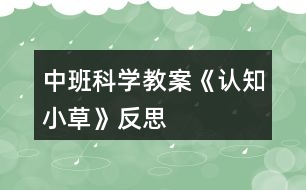 中班科學教案《認知小草》反思