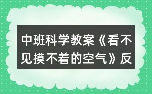 中班科學教案《看不見摸不著的空氣》反思