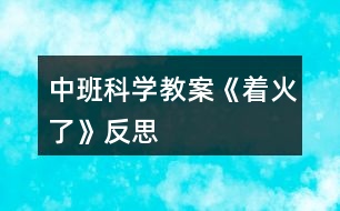 中班科學教案《著火了》反思