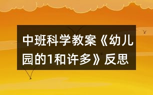 中班科學(xué)教案《幼兒園的1和許多》反思