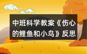 中班科學教案《傷心的鯉魚和小鳥》反思