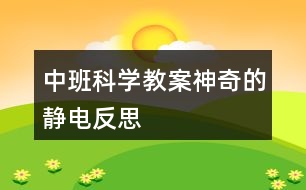 中班科學教案神奇的靜電反思