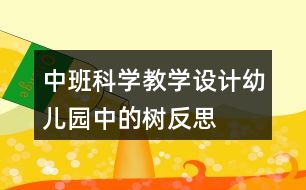 中班科學(xué)教學(xué)設(shè)計幼兒園中的樹反思