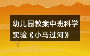 幼兒園教案中班科學(xué)實驗《小馬過河》——溶解和吸水反思