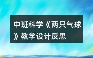 中班科學(xué)《兩只氣球》教學(xué)設(shè)計(jì)反思