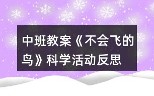 中班教案《不會飛的鳥》科學(xué)活動反思