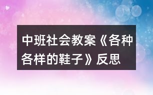 中班社會(huì)教案《各種各樣的鞋子》反思