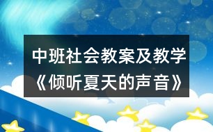 中班社會教案及教學《傾聽夏天的聲音》反思